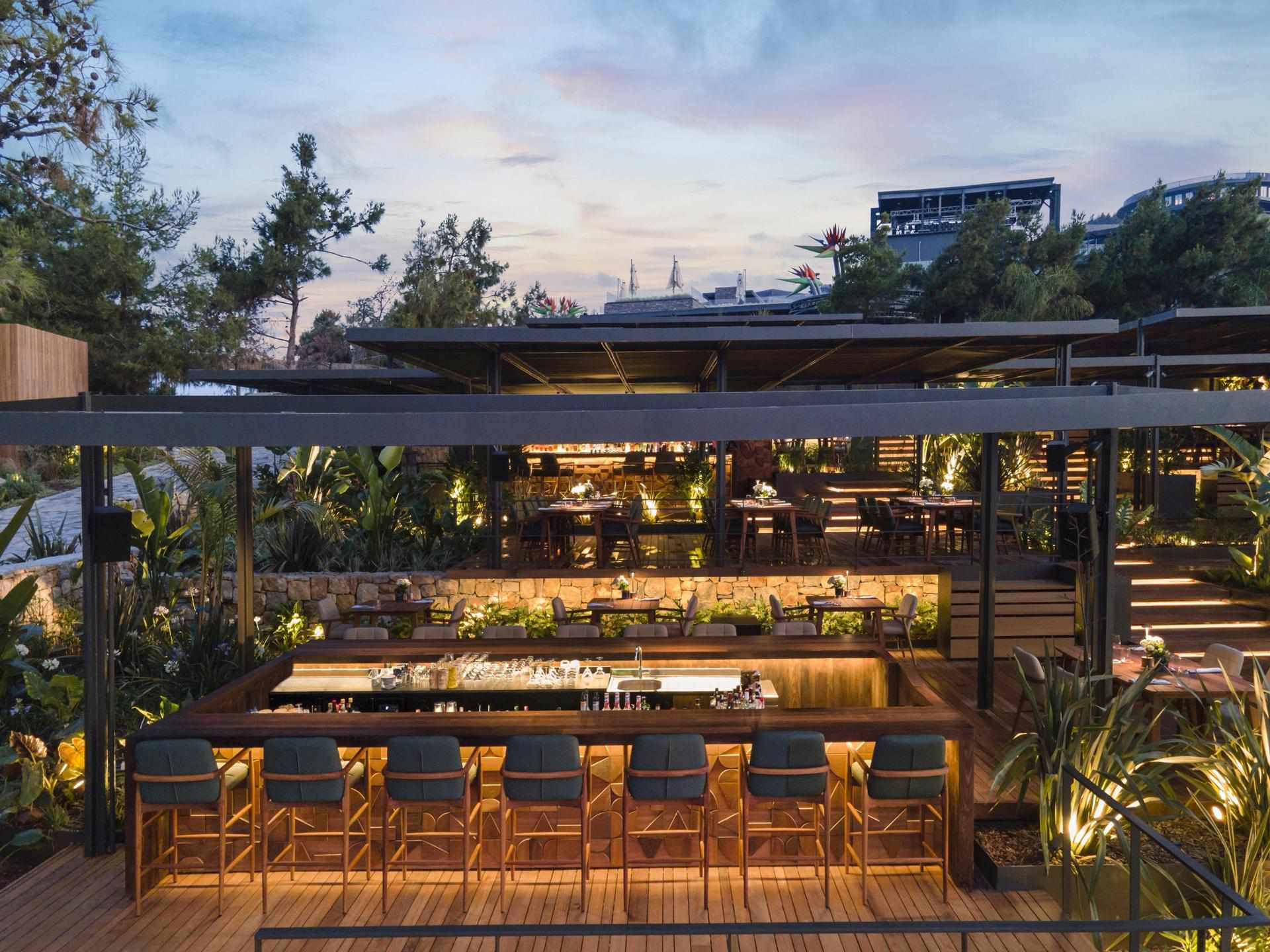 This pool is surrounded by fun all day long!